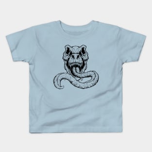 T-Rex Tongue - Lineart Kids T-Shirt